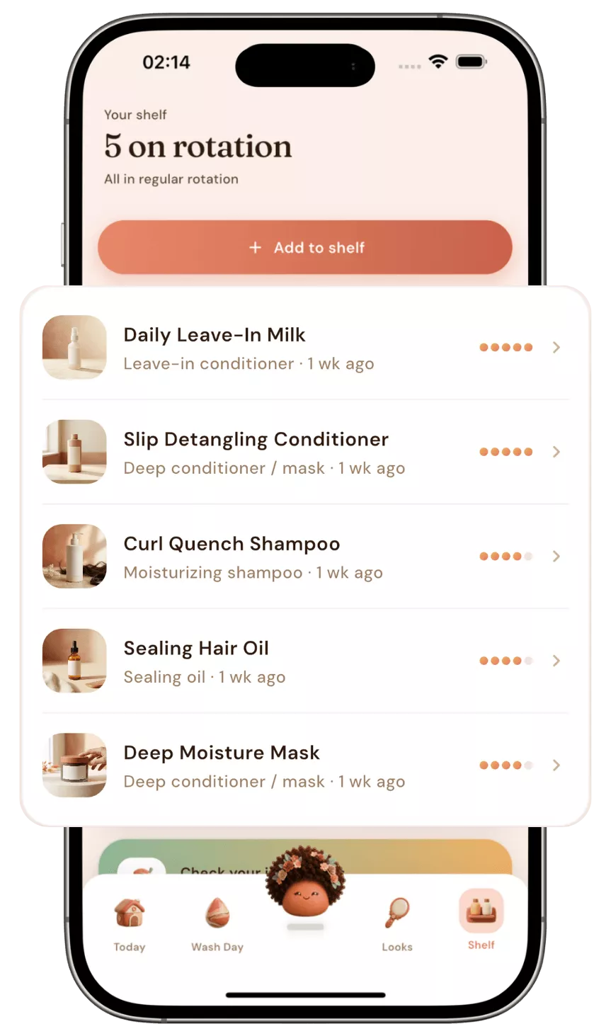 Shea product shelf
